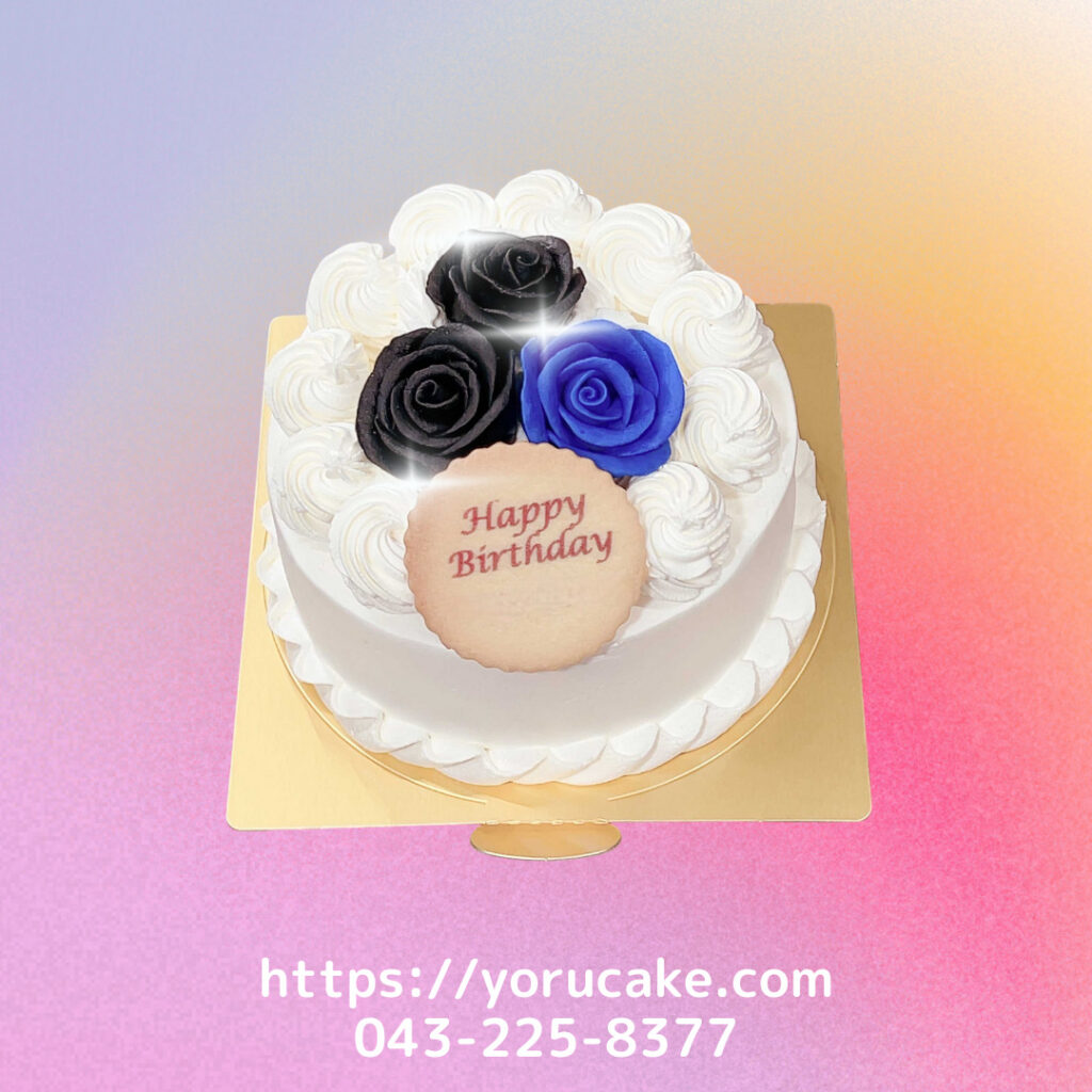 8/18(月)薔薇シンプルケーキ。