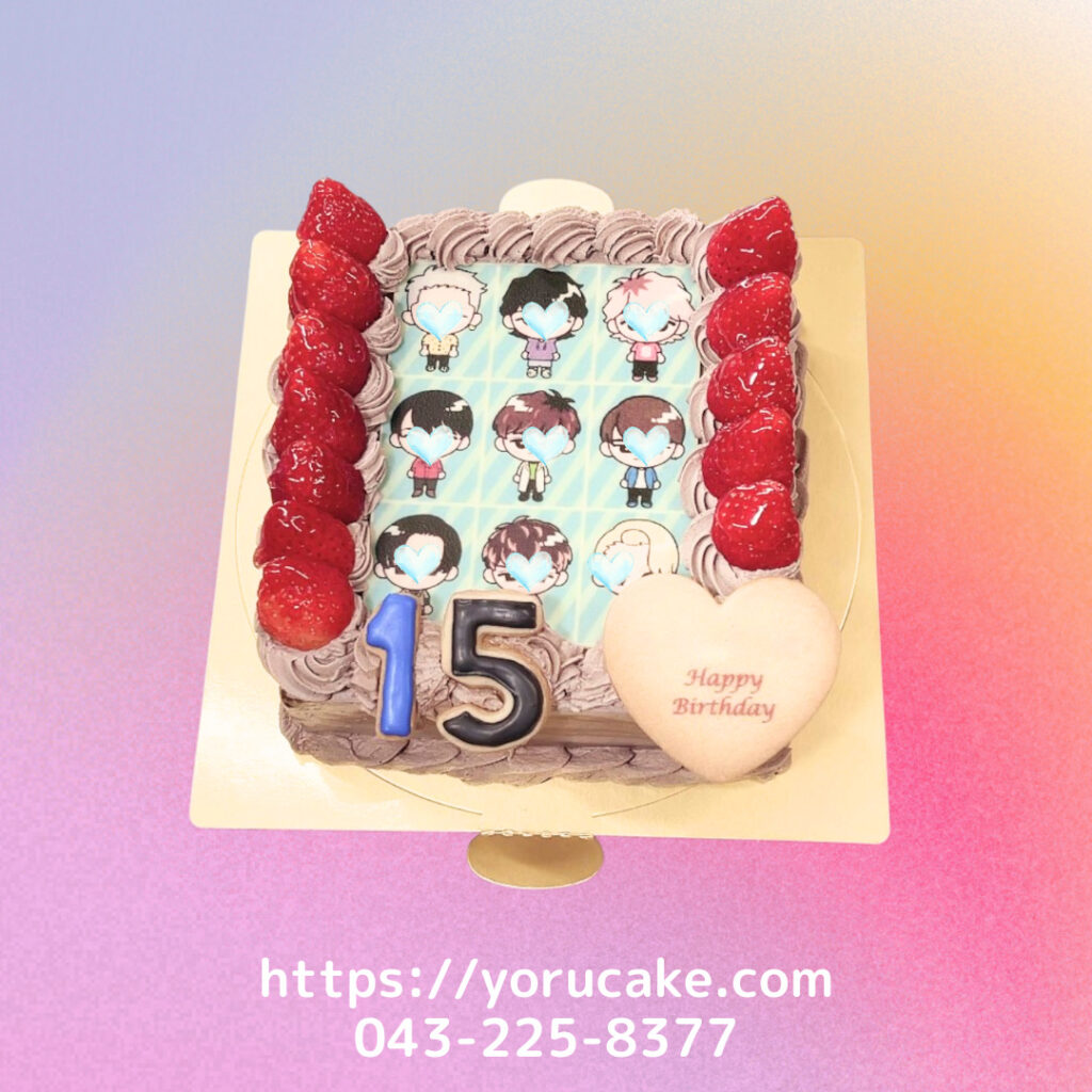 8/26(火)スクエア型フォトチョコレートケーキ。