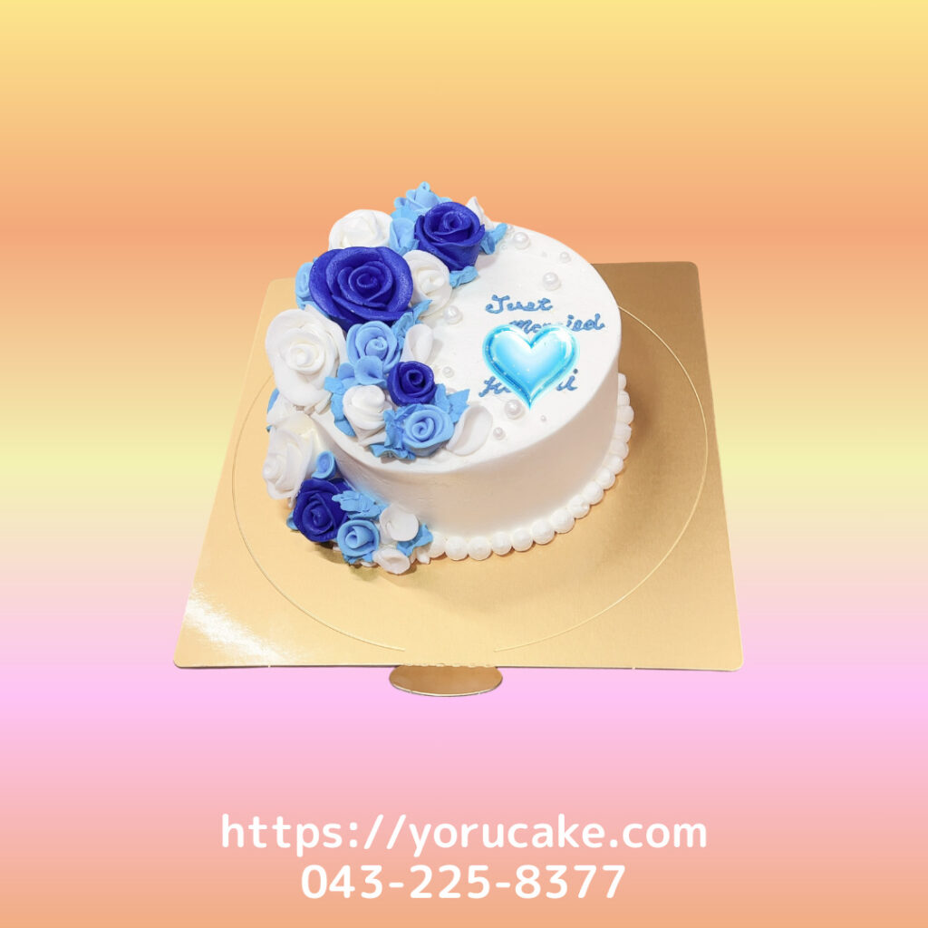 12/18(木)祝ウエディングカラーフラワーケーキ。