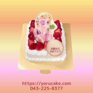 1/28(水)姫プリントスクエア型ケーキ。