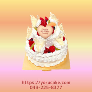 1/31(土)2段ケーキバタフライデコレーション。