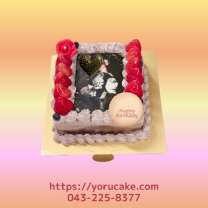 2/1(日)チョコスクエア全面プリントケーキ。