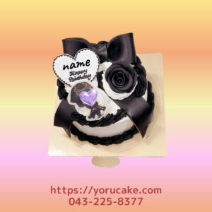 3/7(土)リボン薔薇ケーキキャラクタープレート付き。