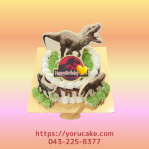 3/13(金)恐竜プリントケーキチョコグラサージュ付き。