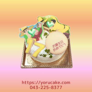 4/1(水)キャラクターと数字アイシング付きケーキ。