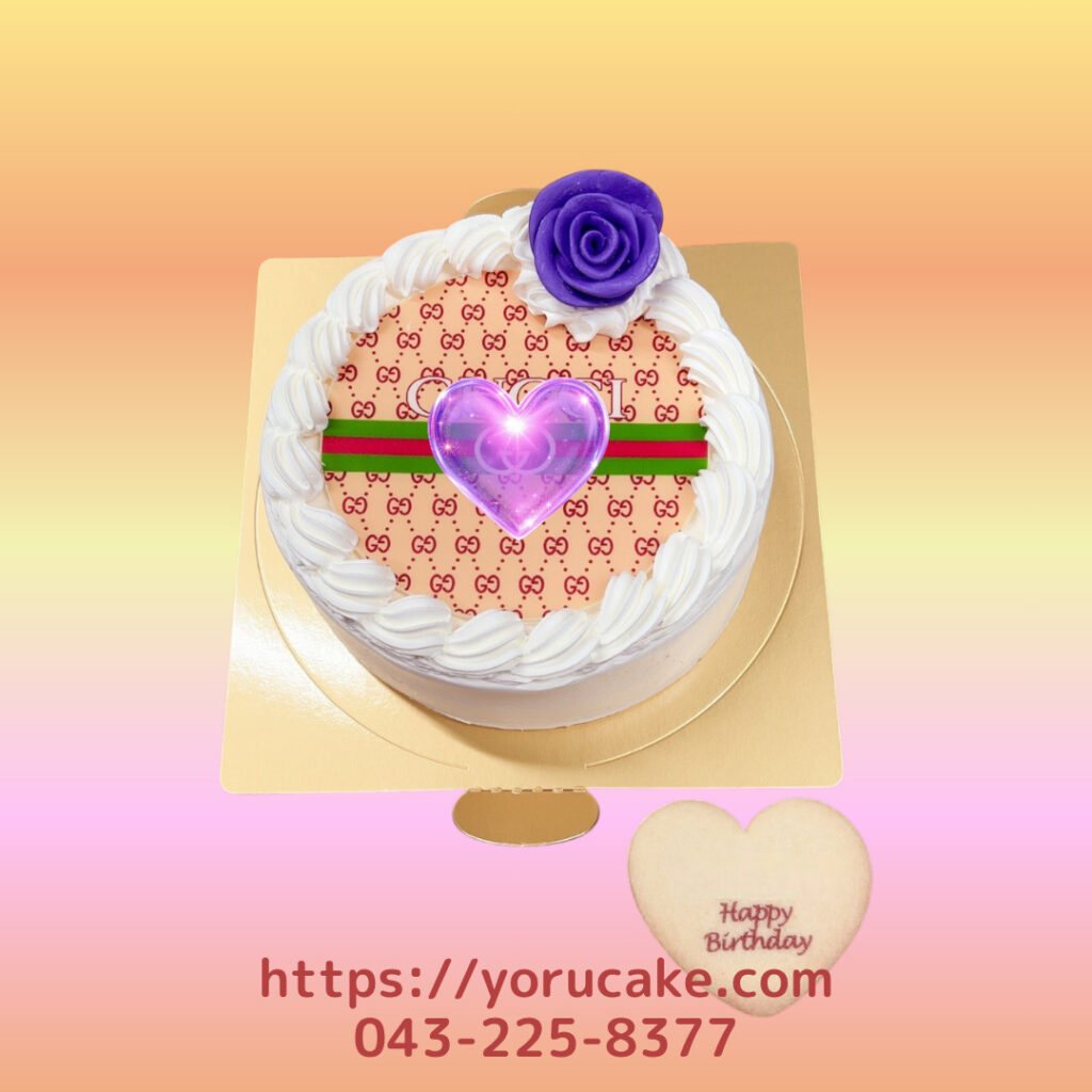 4/8(水)ロゴケーキむらさき薔薇付き。