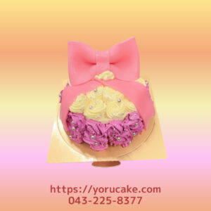 4/12(日)リボンケーキカラフルホイップケーキ。